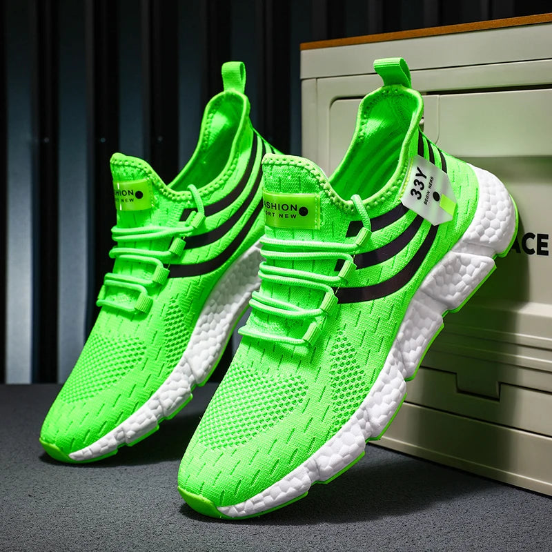 2025 zapatos para hombre, zapatillas transpirables para correr para hombre, zapatos de malla cómodos y ligeros para exteriores, zapatillas para caminar Unisex para mujer