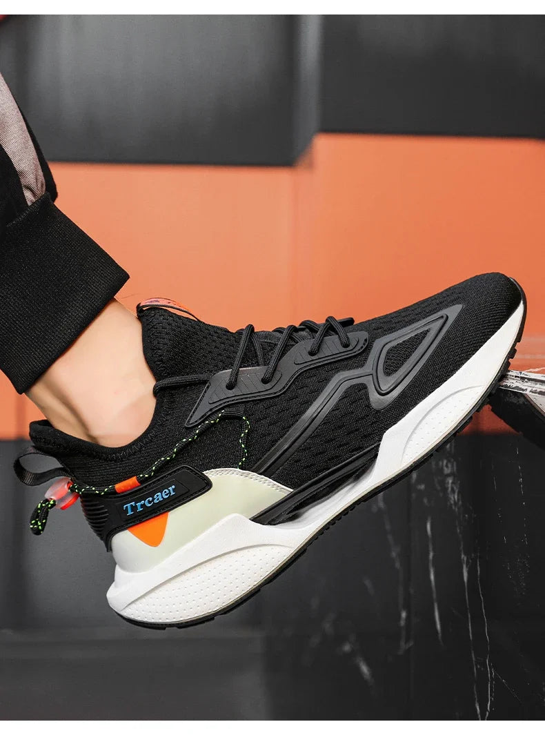Zapatillas de deporte para hombre, zapatillas para correr de alta calidad con zapato de palomitas de maíz, cómodas zapatillas Unisex para correr, caminar, tenis informales, transpirables y ligeras