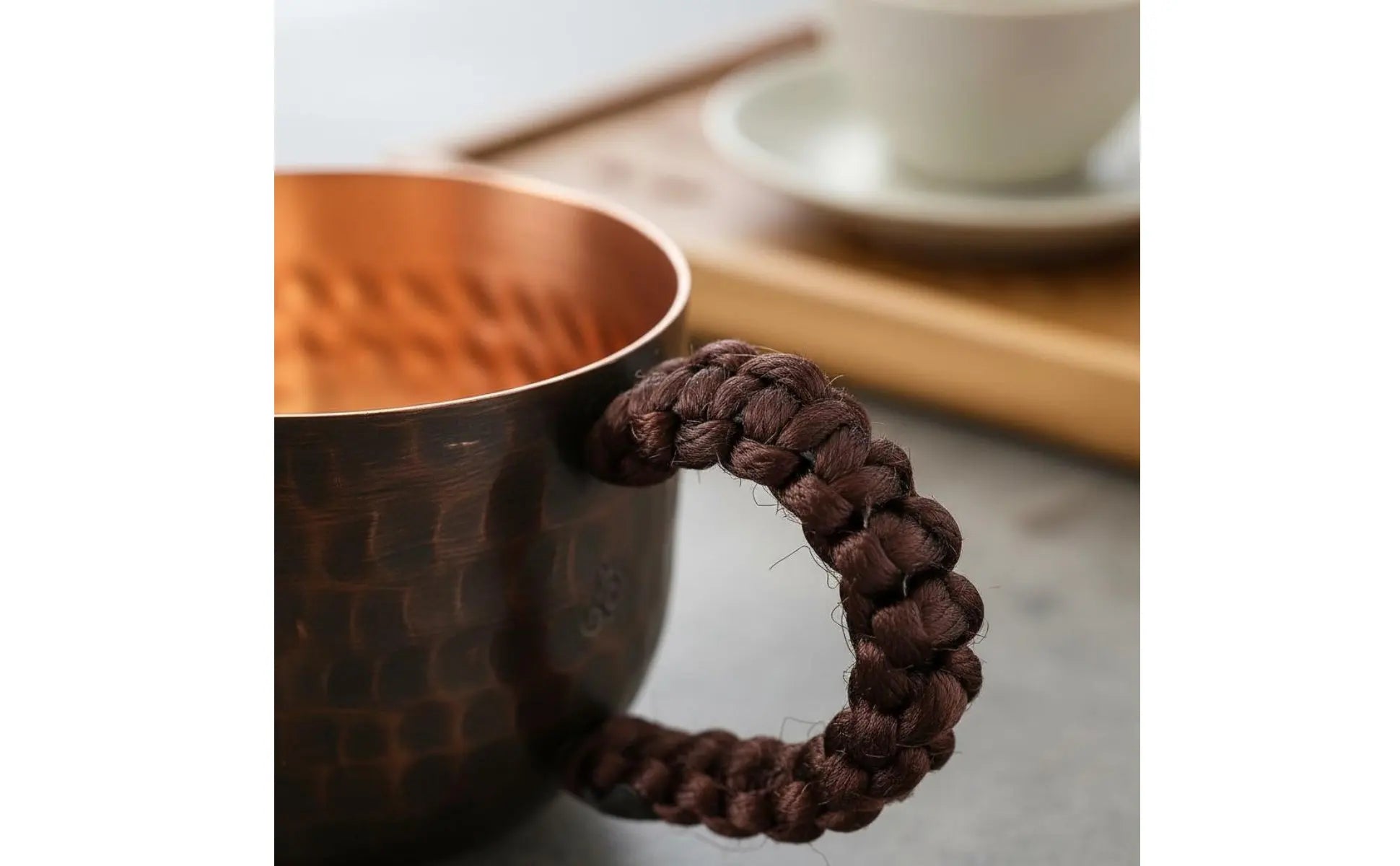 Recipiente para Bebidas de Cobre Martillado, Diseño Chino, Tazón para Bebidas, Taza de Cobre Vintage, Vajilla para Oficina