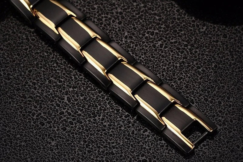 Gran oferta, pulsera de lujo a la moda para la salud, pulsera de energía para hombres, pulseras biomagnéticas antifatiga y antiradiación de acero inoxidable, joyería