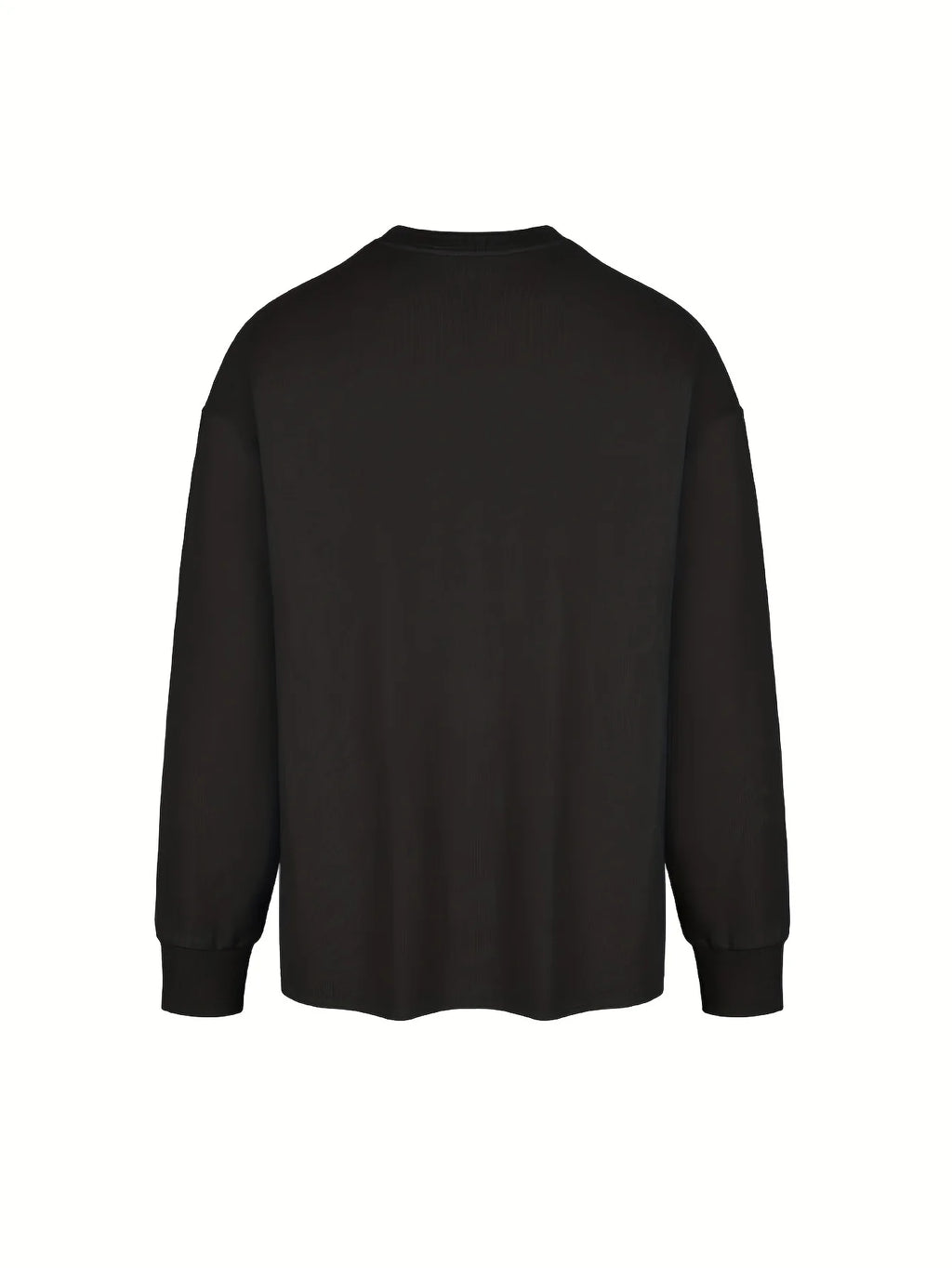 Camiseta holgada y cómoda de algodón 100% puro para hombre, camiseta de manga larga con cuello redondo y estampado de letras de California para deportes y ocio