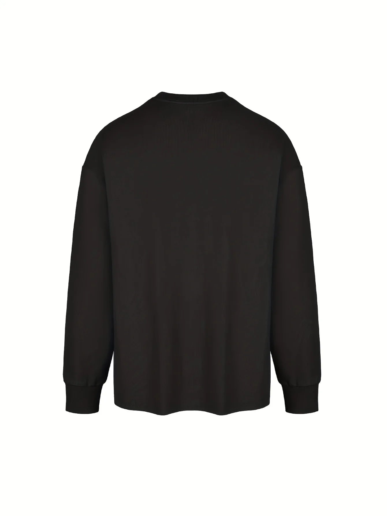 Camiseta holgada y cómoda de algodón 100% puro para hombre, camiseta de manga larga con cuello redondo y estampado de letras de California para deportes y ocio
