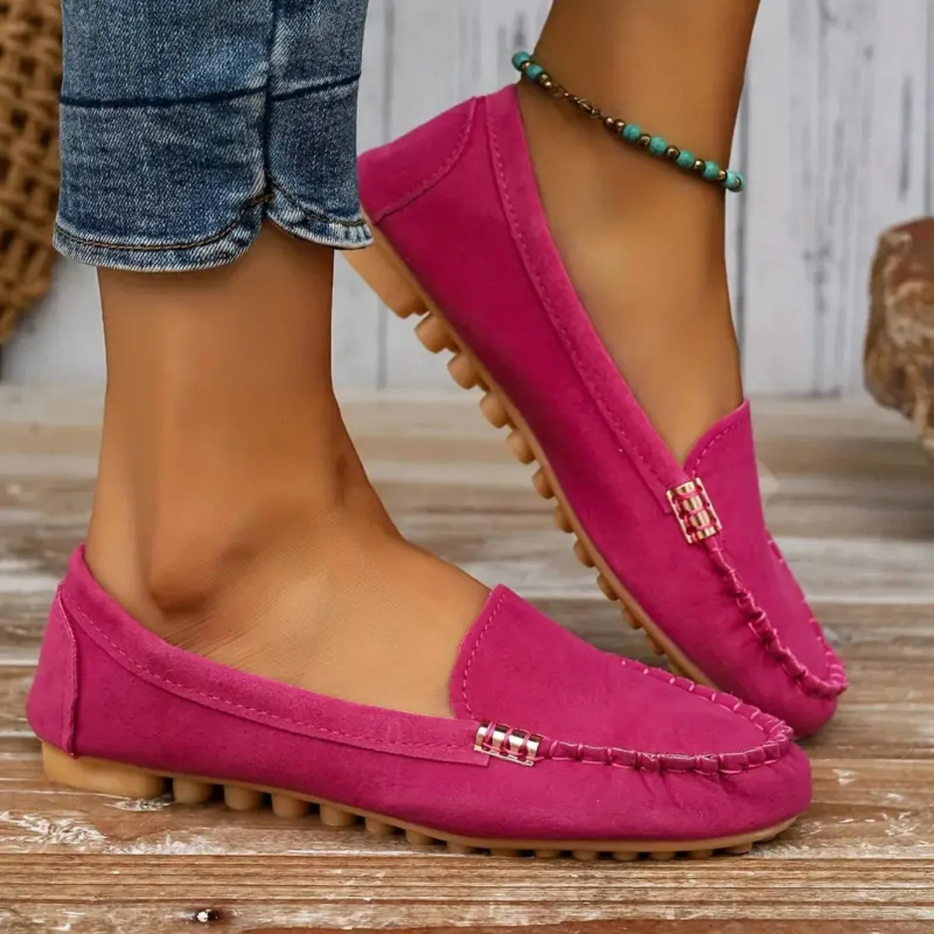 Mocasines De primavera y otoño, zapatillas resistentes al desgaste, Zapatos informales para Mujer, mocasines planos suaves antideslizantes a la moda, Zapatos De Mujer