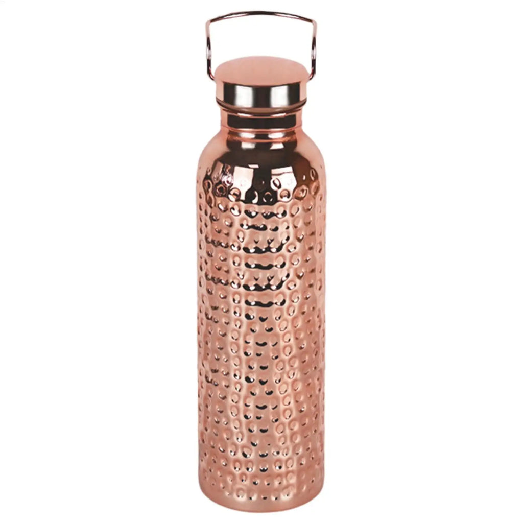 Botella de cobre de 800ml, botella de agua de cobre aislada a prueba de fugas, taza portátil a prueba de fugas para gimnasio, Camping, viajes, hidratación, trabajo