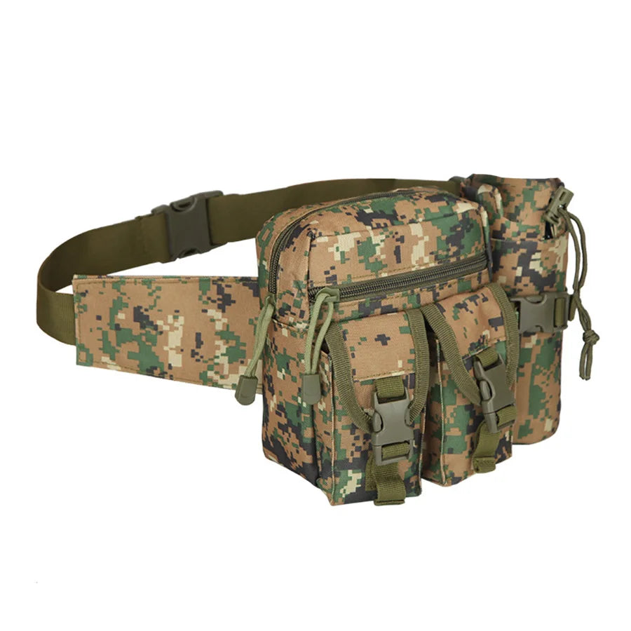 Riñonera Deportiva con Portabotella – Desmontable, para Trekking, Camping y Ciclismo