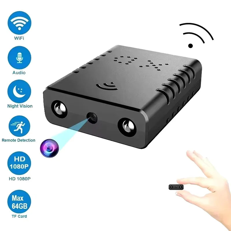 Mini Cámara Espía WiFi Full HD 1080P – Visión Nocturna, Detección de Movimiento, Inalámbrica