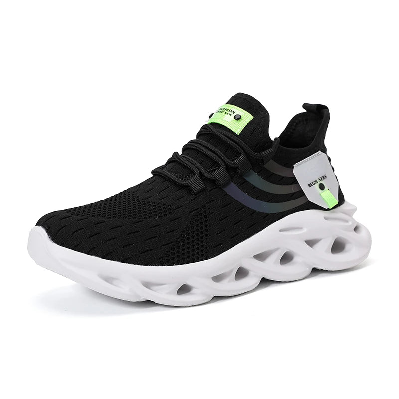 Zapatillas de deporte de malla para hombre, Calzado cómodo y ligero para senderismo al aire libre, transpirable, a la moda, zapatos informales para correr, Tenis