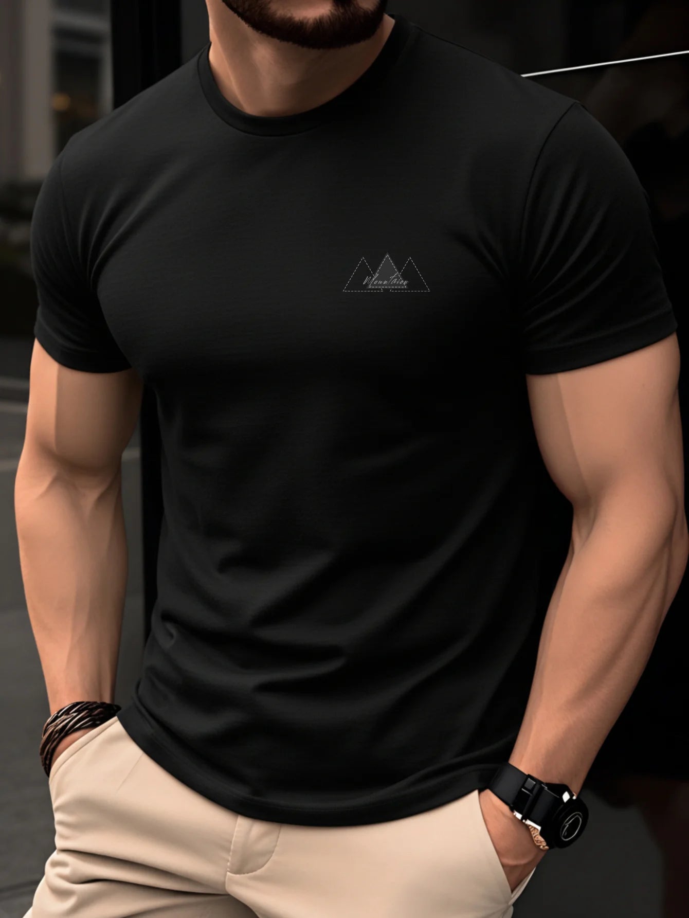 Camiseta de manga corta con cuello redondo para hombre, 100% algodón, informal, holgada, con estampado de letras, cómoda, deportiva, para verano