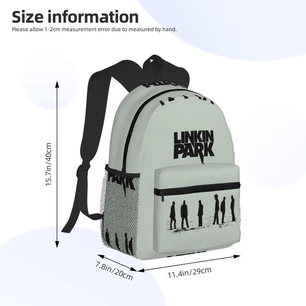 L-Linkin-S P-Park-S Band Mochila para estudiantes Mochila escolar Mochila de viaje para senderismo para niños y niñas Mochila de moda Bolsos de hombro