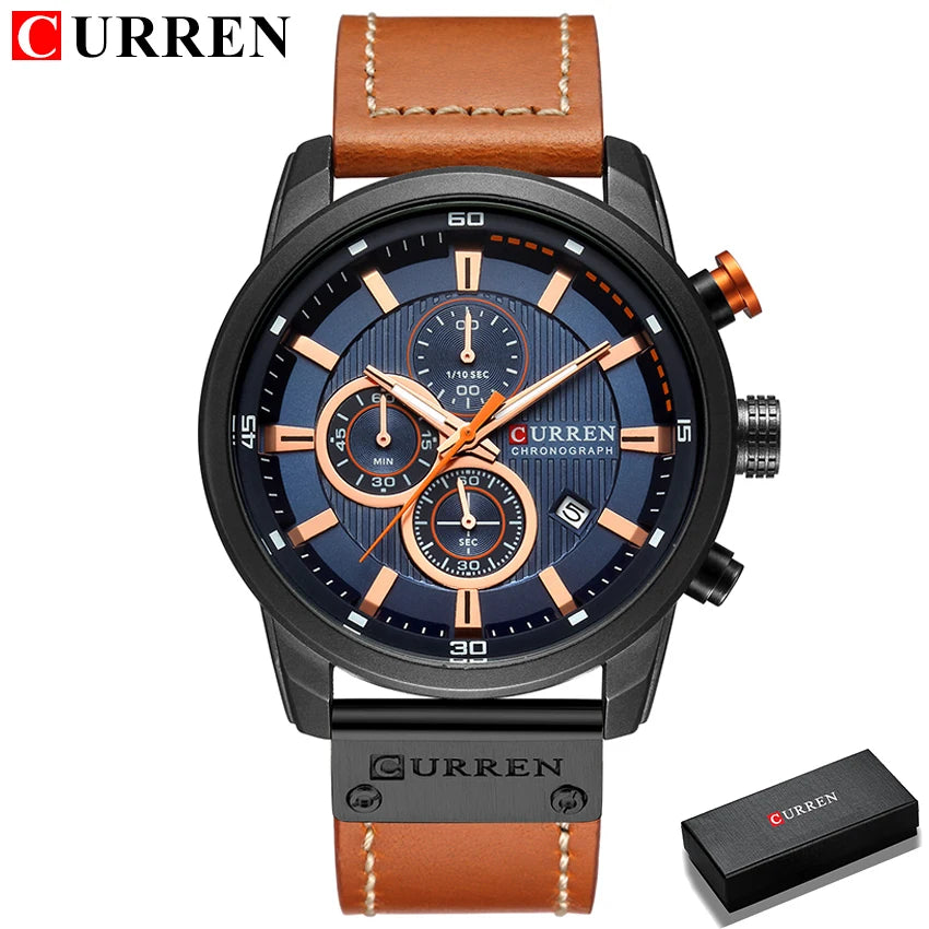 Reloj de Pulsera CURREN 8291 para Hombre, Cronógrafo de Cuarzo, Estilo Casual, Deportivo, Militar, de Moda, para Caballero