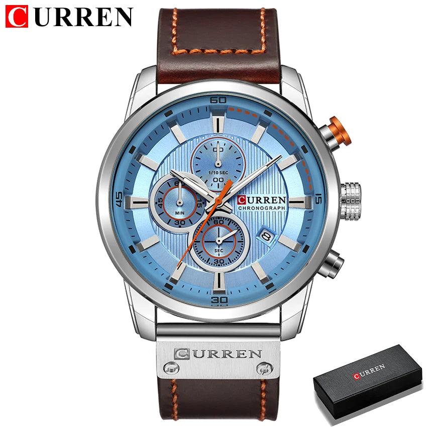 Reloj de Pulsera CURREN 8291 para Hombre, Cronógrafo de Cuarzo, Estilo Casual, Deportivo, Militar, de Moda, para Caballero