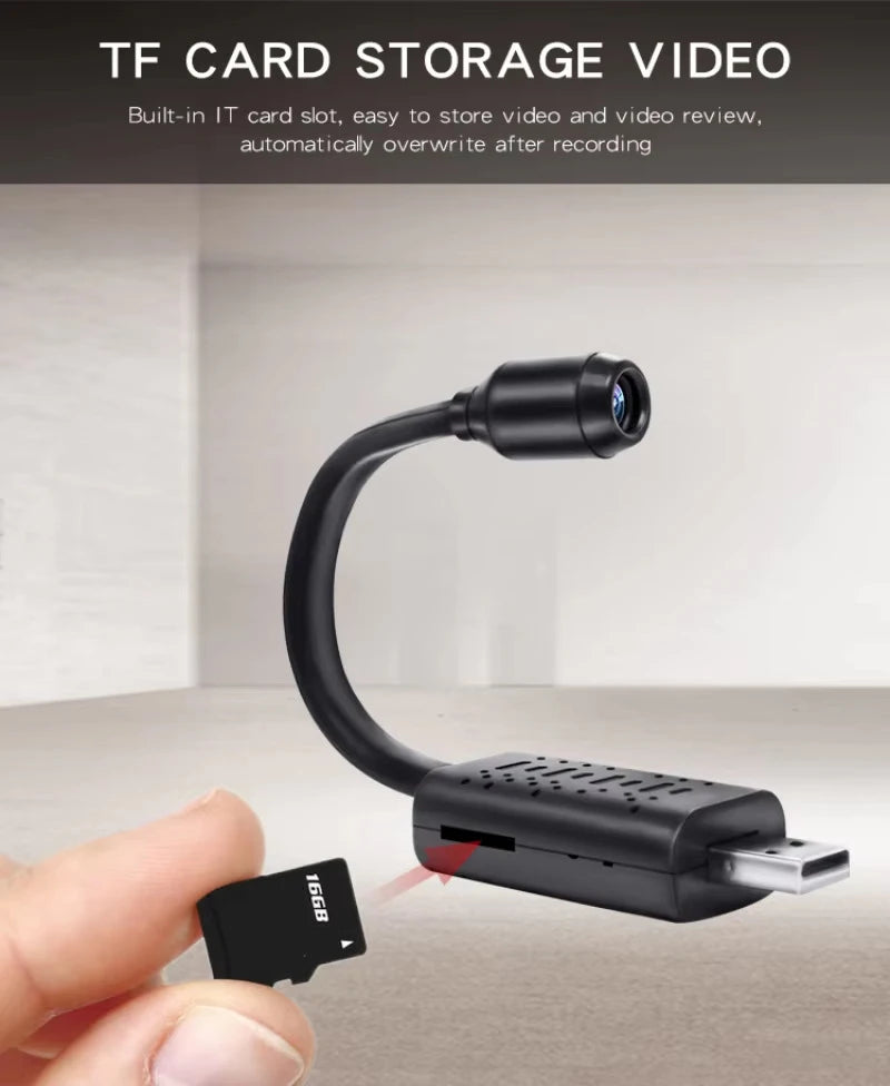 Mini Cámara de Seguridad WiFi 1080P – Visión Nocturna, Detección de Movimiento, Grabación en Bucle