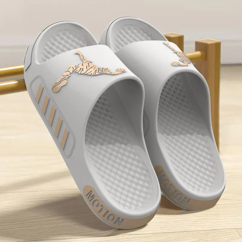 Zapatillas de hombre para uso al aire libre, casa de verano, ducha de suela gruesa, deportes antideslizantes, zapatillas frescas para refrescar
