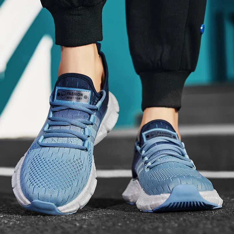 Zapatillas de deporte ligeras a la moda para hombre, zapatos deportivos cómodos y transpirables para caminar, calzado informal para correr, tenis, entrenamiento de gimnasia