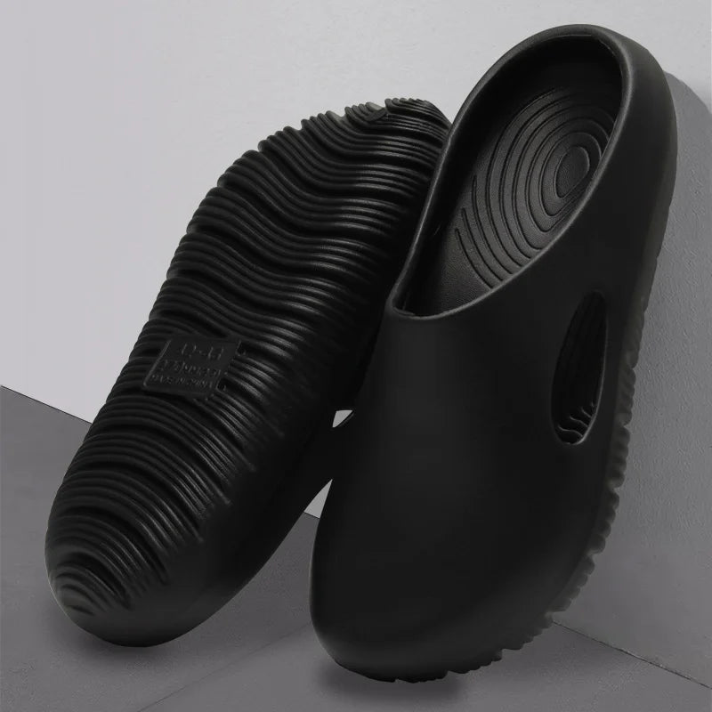Nuevas Pantuflas de Verano EVA Frescas para el Hogar, Antideslizantes, Modernas y Versátiles, Pantuflas Baotou para Parejas, para Hombre