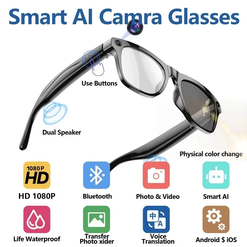Lentes Inteligentes Lenovo con Cámara 8K, Asistente GPT, Bluetooth y Traducción en Tiempo Real
