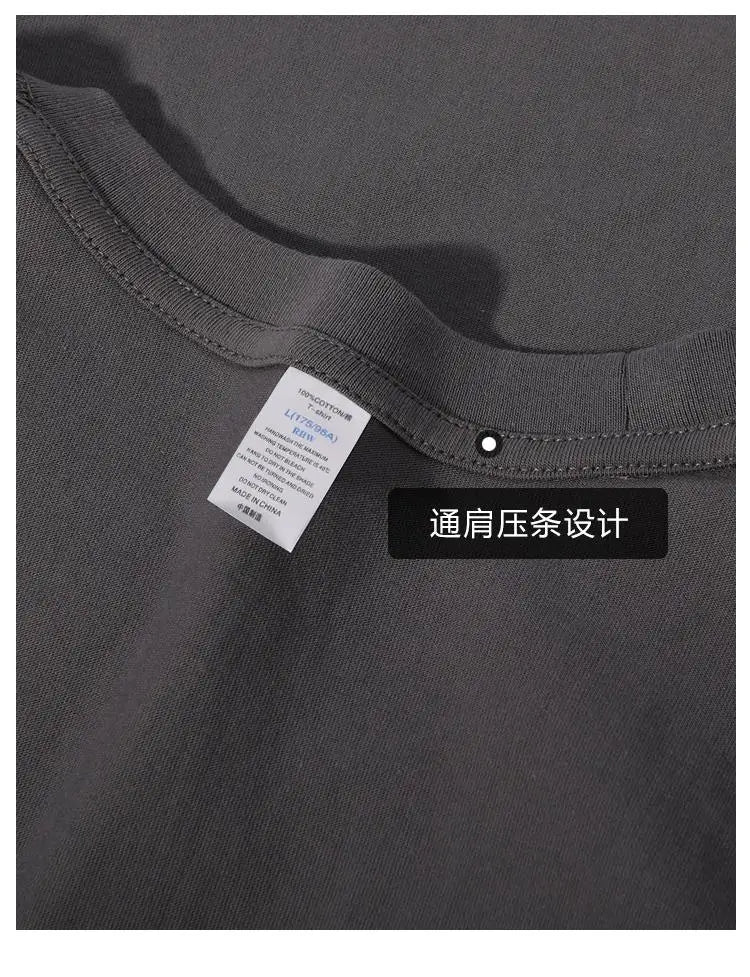 Camiseta de manga larga para hombre y mujer, camisa 100% de algodón de gran tamaño, Color puro, ropa de calle para invierno y otoño, 230GSM