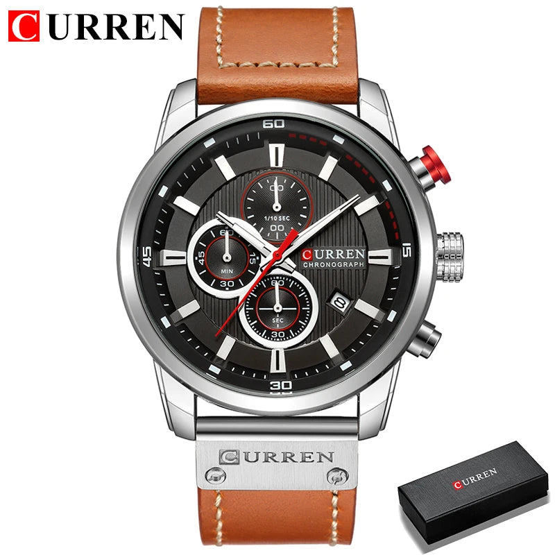 Reloj de Pulsera CURREN 8291 para Hombre, Cronógrafo de Cuarzo, Estilo Casual, Deportivo, Militar, de Moda, para Caballero