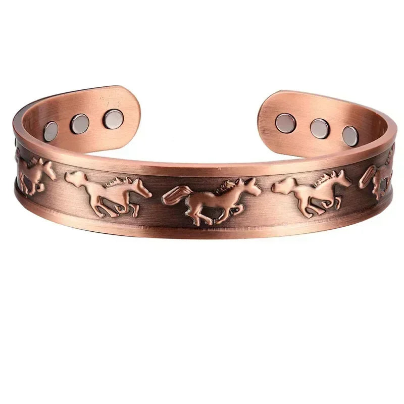 Pulsera magnética de cobre puro para hombres, imanes ajustables para artritis, brazalete para mujeres, terapia, brazaletes de energía para la salud, triangulación de envíos/al por mayor