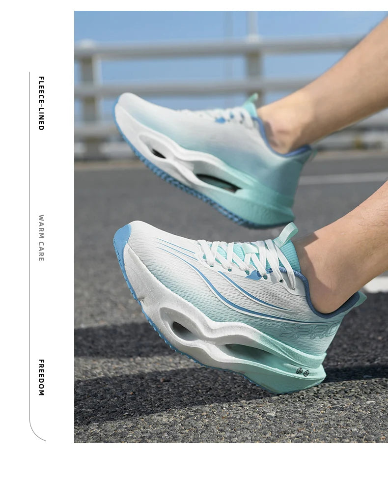Zapatillas Deportivas para Hombre, Especializadas para Maratón, con Placa de Carbono, Transpirables, Ligeras, Cómodas, Antideslizantes, para Mujer