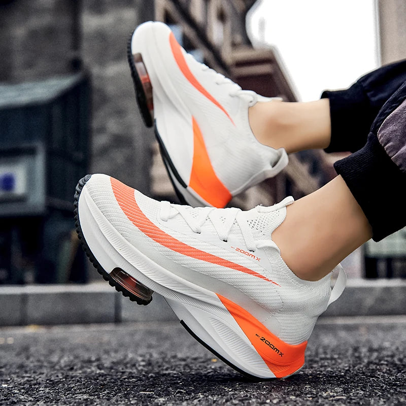 Zapatillas de Running para Hombre con Amortiguación de Aire y Placa de Carbono, Zapatillas Deportivas Ligeras para Mujer para Correr, Gimnasio, Entrenamiento, Parejas