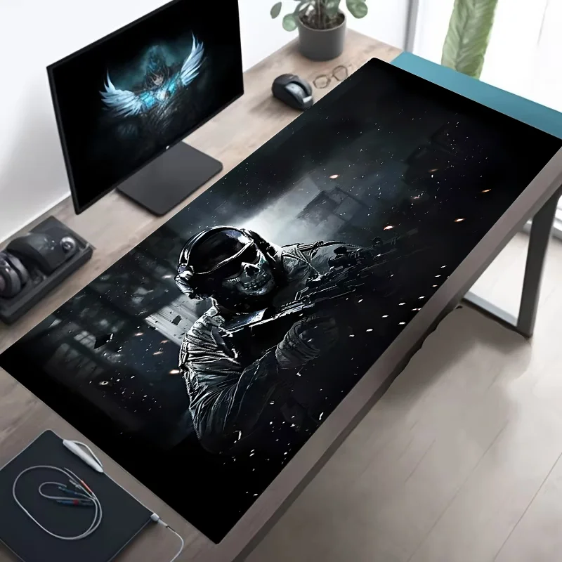 Mousepad XXL Gamer Antideslizante – Bordes Cosidos, Diseño Militar, Varios Tamaños