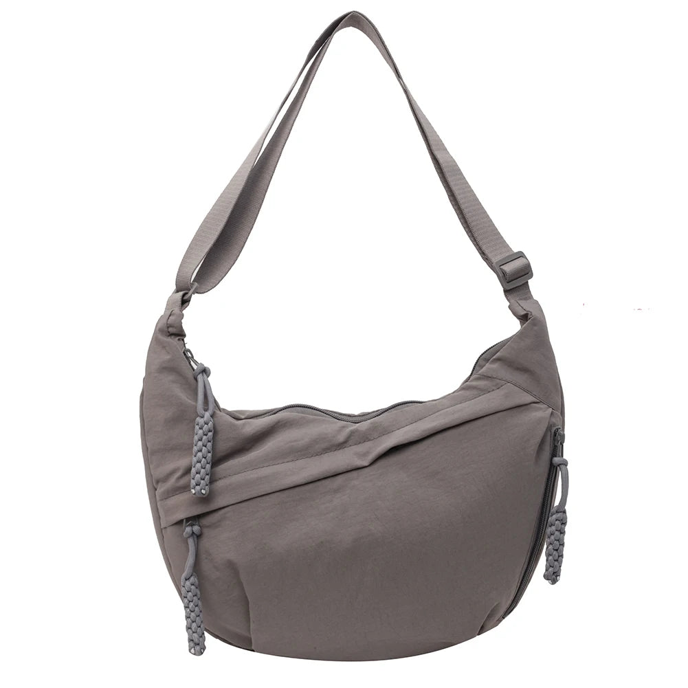 Bandolera Hobo con múltiples bolsillos para mujer, bolso cruzado de media luna, gran capacidad, bandolera diaria, correa ajustable, bolsa de viaje al aire libre