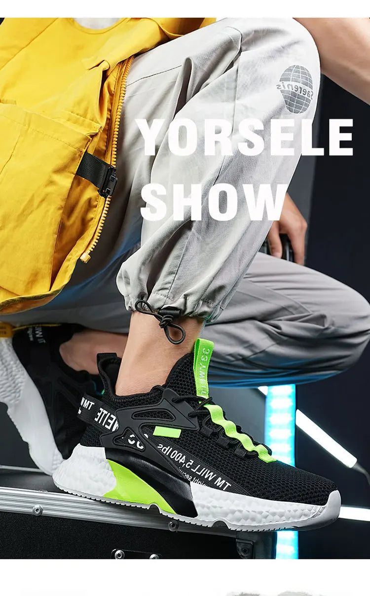 Zapatos nuevos para hombre, zapatillas ligeras informales a la moda para correr, ocio elástico, malla para exteriores, deportes de verano, tenis, hombre para caminar, talla 2025