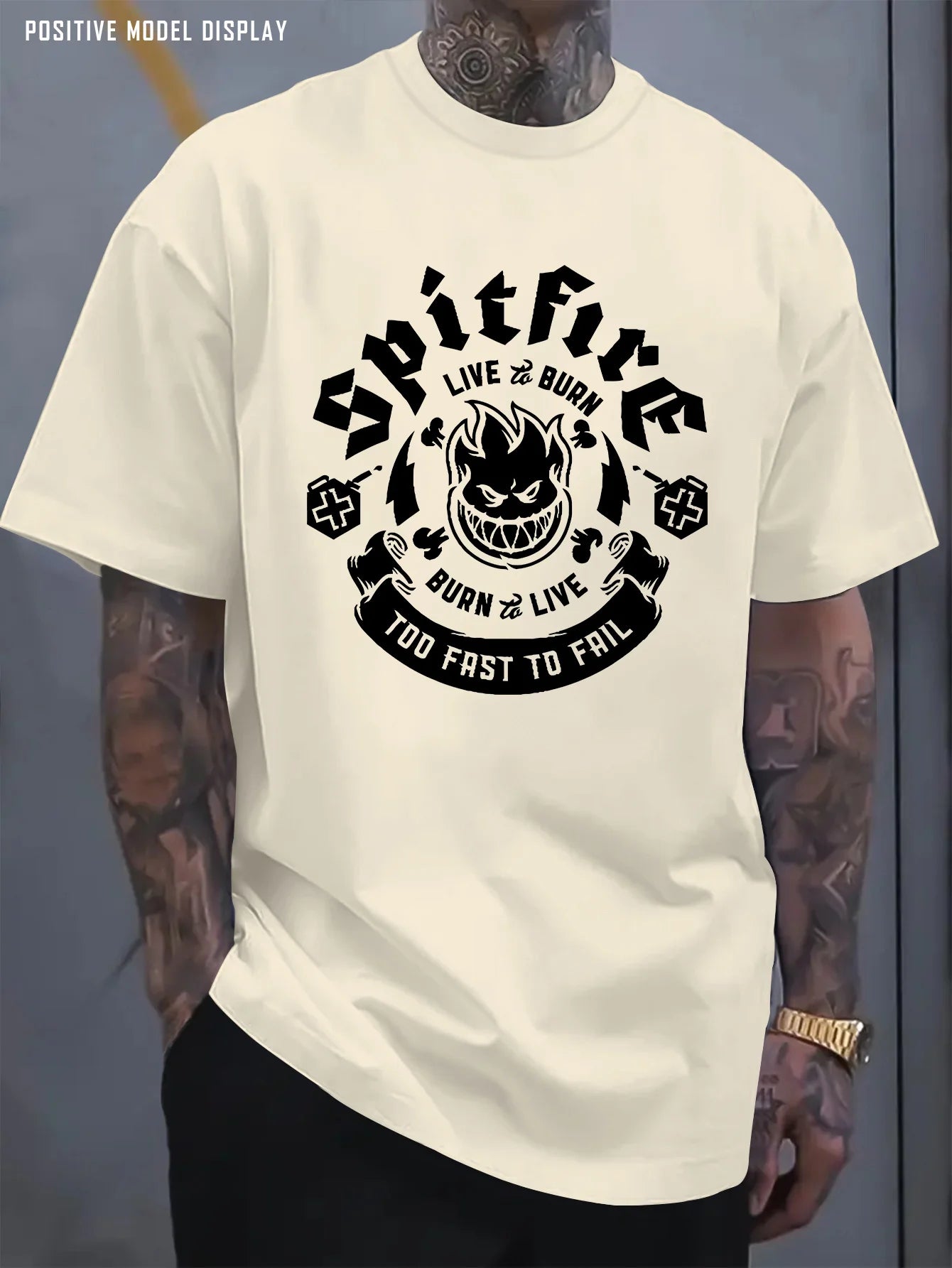 Camiseta de manga corta con cuello redondo para hombre, 100% algodón, informal, holgada, con estampado de letras, cómoda, deportiva, para verano