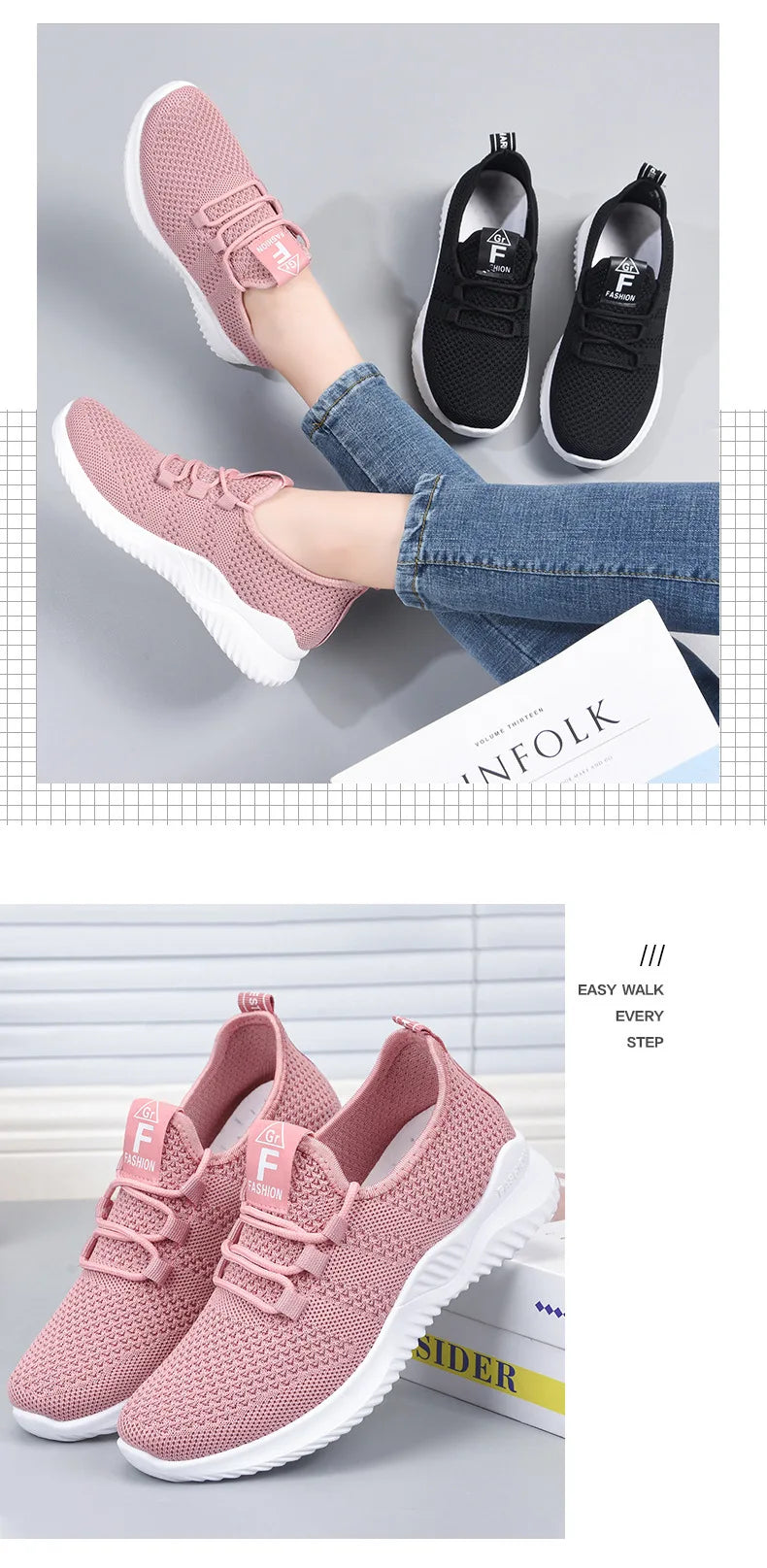 Zapatillas Deportivas para Mujer 2026, Transpirables, de Malla, para Caminar, Cómodas, Casuales y a la Moda