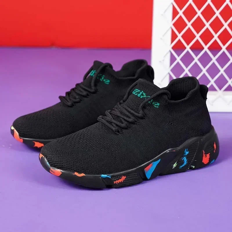 Zapatillas de deporte para hombre, zapatos para mujer, calcetines de tendencia de tenis, zapatos para caminar, mocasines, transpirables, informales, para correr, verano, verde, talla grande 35-47