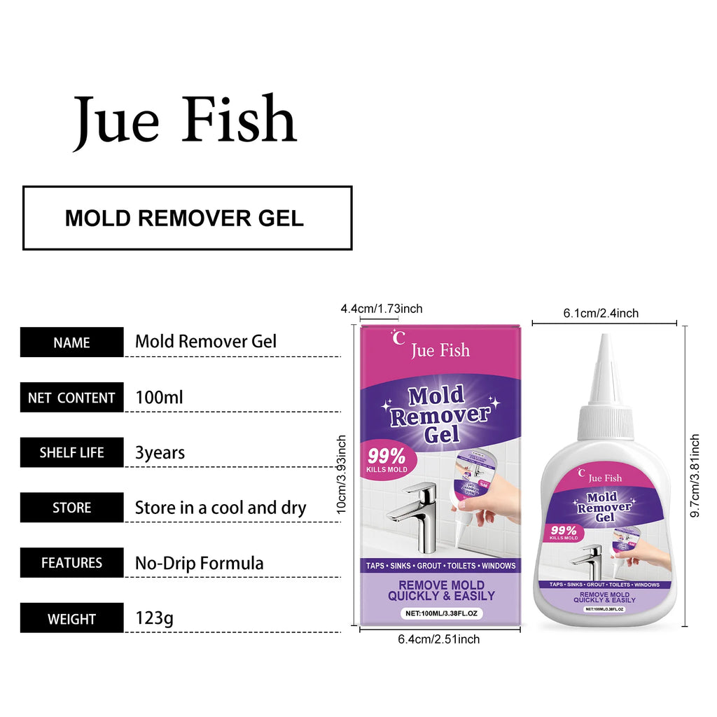Gel Quitamanchas de Moho Activo – Baño, Cocina, Azulejos y Juntas, 100ml