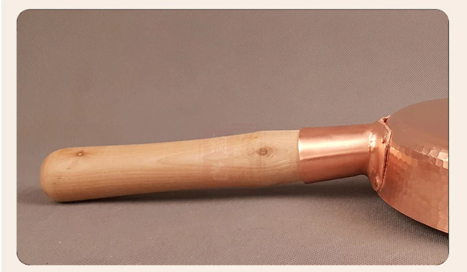 Sartén de cobre de transferencia de calor rápida, sartén antiadherente gruesa de 2mm, Compatible con inducción, olla de cocina de cobre puro 100% forjada a mano