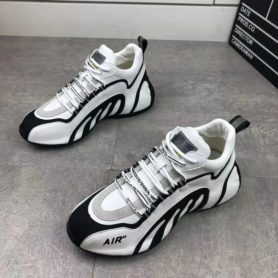Zapatillas de deporte para Hombre, Zapatillas informales ligeras y transpirables a la moda, zapatillas de deporte para Hombre, zapatillas con plataforma con cordones, calzado para Hombre
