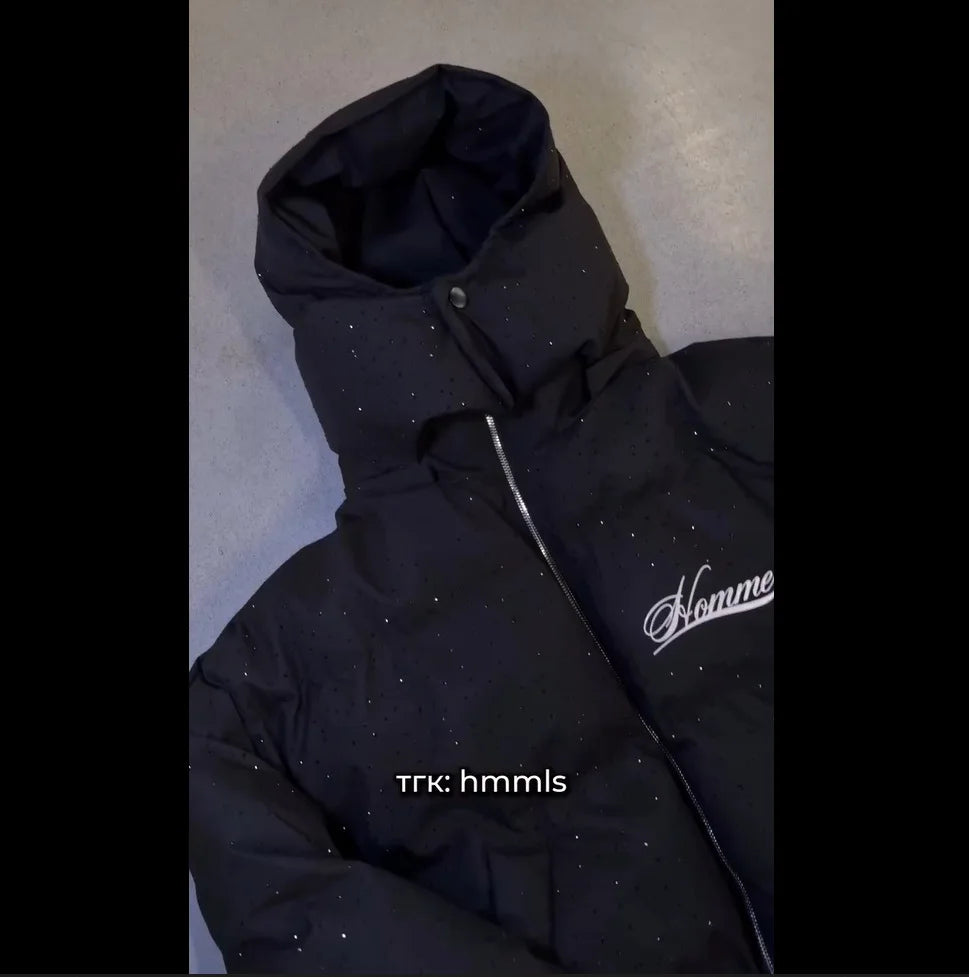 Ropa de abrigo Retro americana con cremallera para mujer, ropa de calle informal, Parkas de moda, chaqueta acolchada de invierno Harajuku Unisex, abrigo grueso y cálido