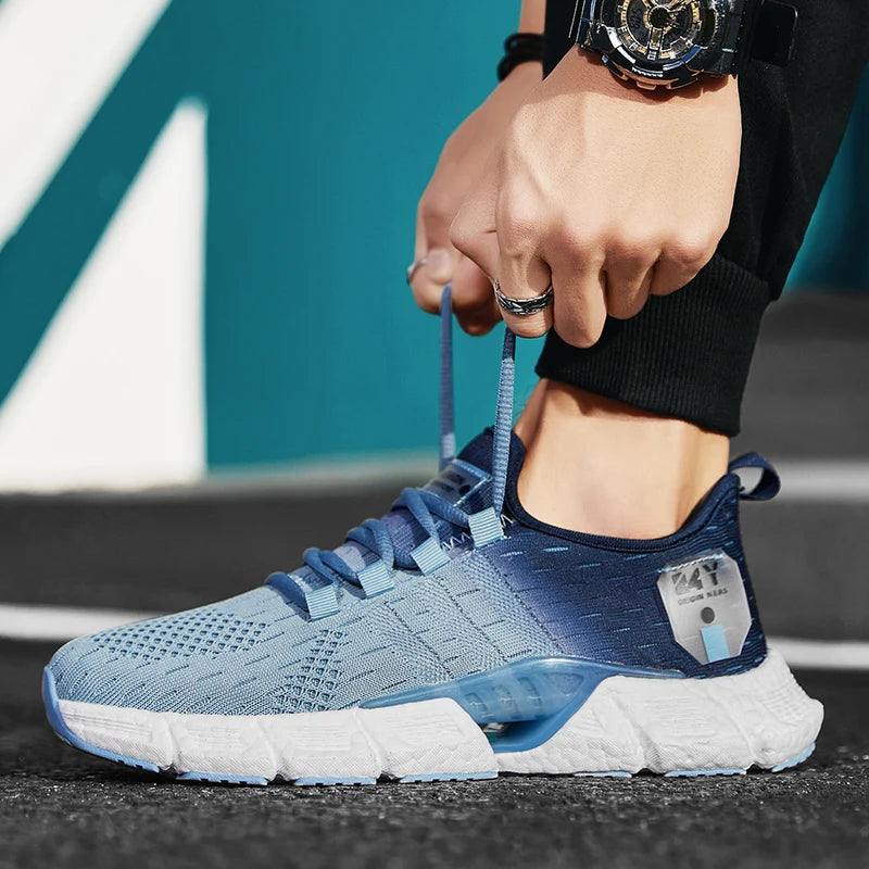 Zapatillas de deporte ligeras a la moda para hombre, zapatos deportivos cómodos y transpirables para caminar, calzado informal para correr, tenis, entrenamiento de gimnasia