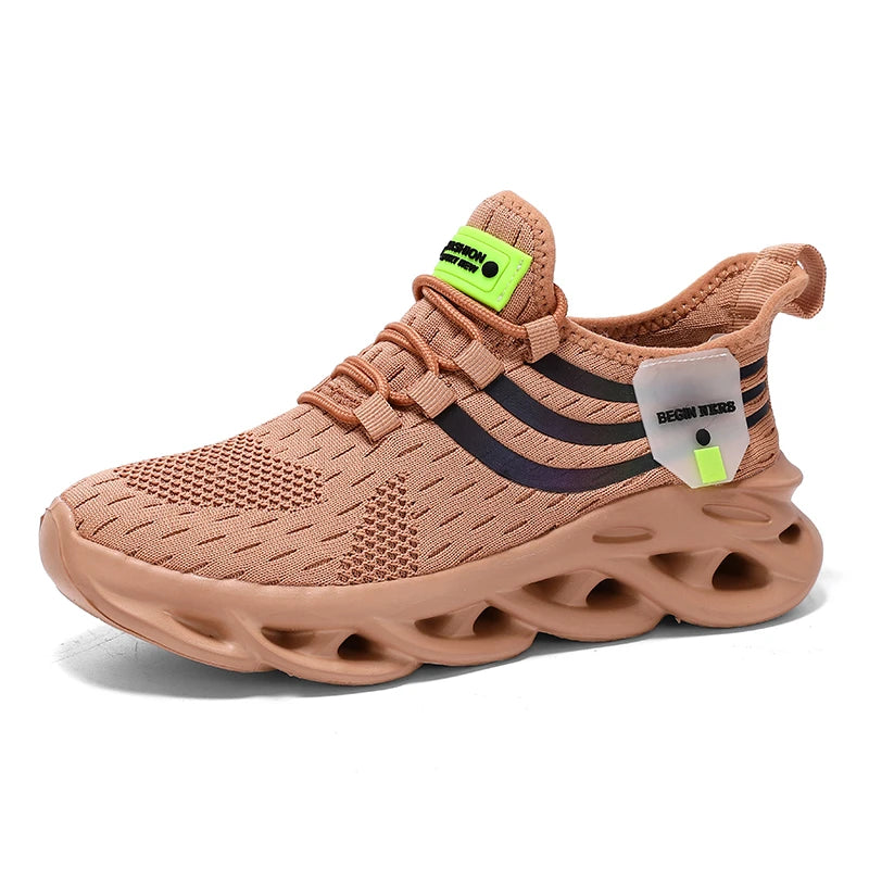 Zapatillas de deporte de malla para hombre, Calzado cómodo y ligero para senderismo al aire libre, transpirable, a la moda, zapatos informales para correr, Tenis