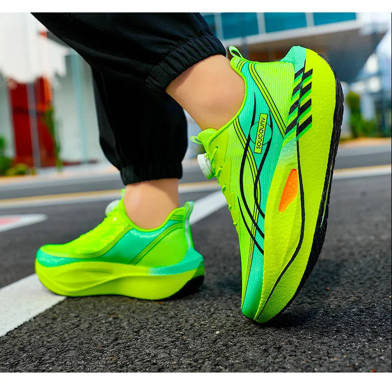 Zapatillas para Correr Profesionales con Placa de Carbono para Fitness, Maratón, Deportivas Ligeras para Hombre, Cómodas y Antideslizantes para Mujer