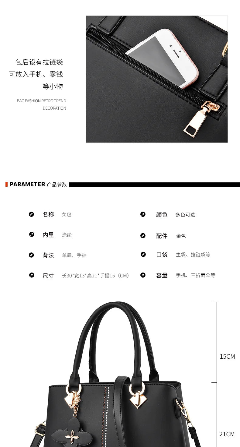 Nuevo Bolso de Hombro para Mujer 2026, Bolso de Diseñador de Lujo, Bolso de Cuero con Monograma Estampado, Bolso Bandolera