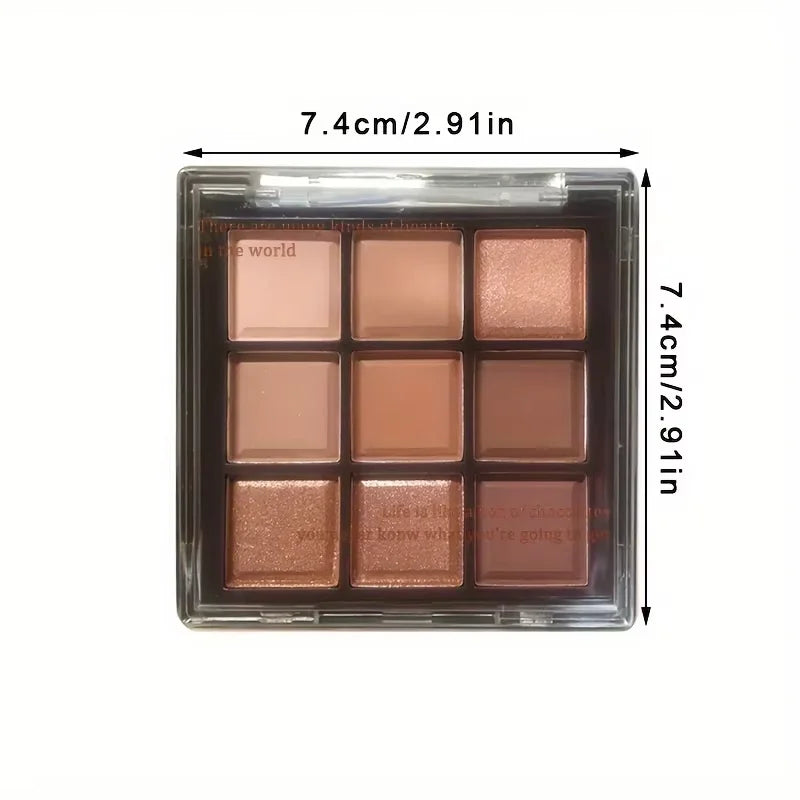 2024 Mocha Chocolate 9 colores paleta de sombra de ojos mate nacarado brillo acabado maquillaje paleta de sombra de ojos de Chocolate
