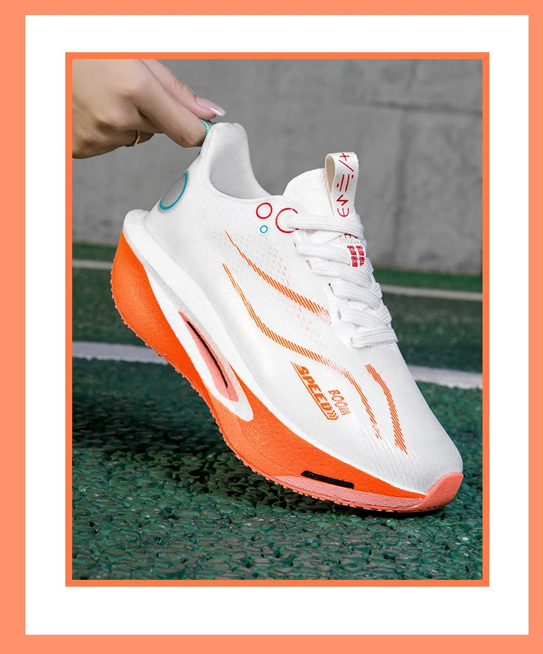 Zapatillas de running con placa de carbono para hombre y mujer, zapatillas profesionales para maratón, transpirables, ligeras, para entrenamiento y carrera en carretera.