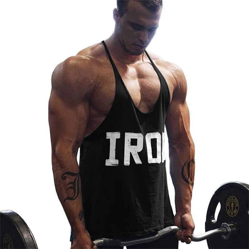 Camiseta sin mangas 100% de algodón para entrenamiento y gimnasio para hombre, ropa deportiva sin mangas para músculos, entrenamiento de culturismo, camisas deportivas de moda, chaleco de talla grande