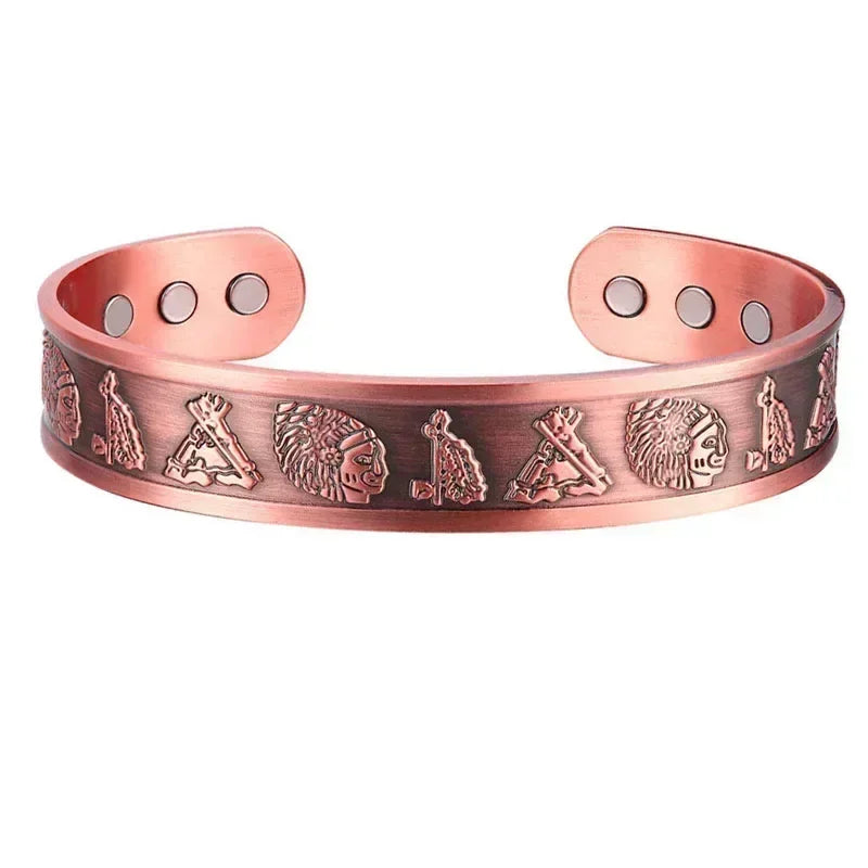 Pulsera magnética de cobre puro para hombres, imanes ajustables para artritis, brazalete para mujeres, terapia, brazaletes de energía para la salud, triangulación de envíos/al por mayor