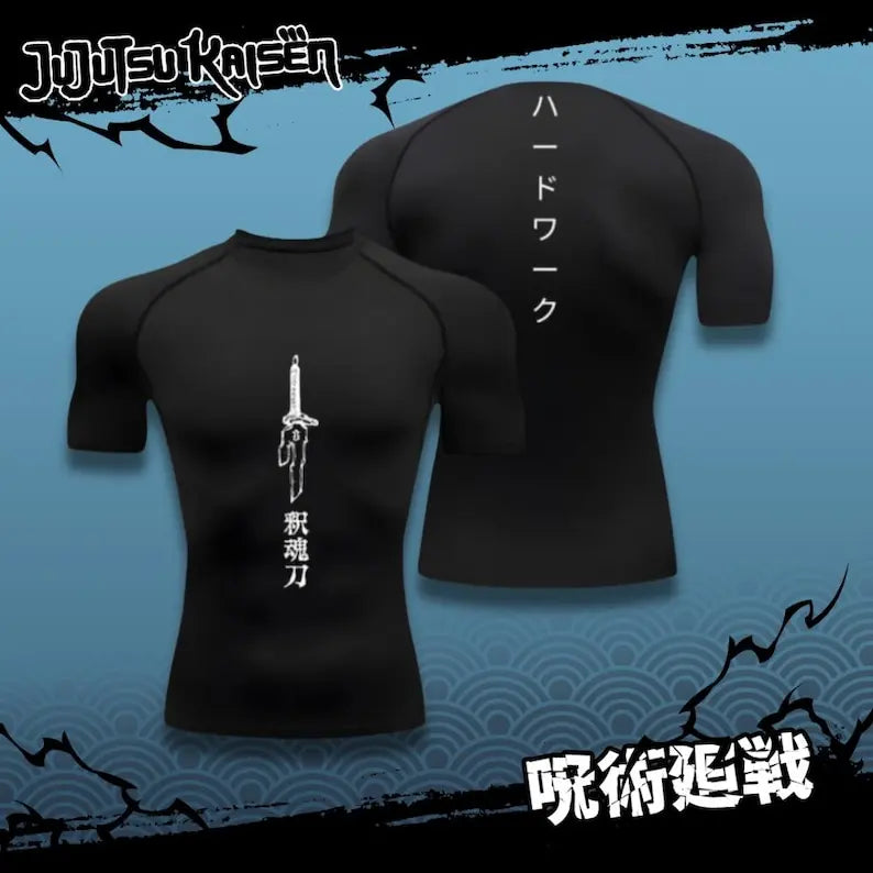 Camiseta de Compresión Toji, Ropa Deportiva, Ropa de Gimnasio, Jujutsu Kaisen, Compresiones de Anime, Ropa de Fushiguro, Músculos Zenin