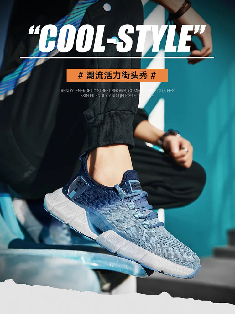 Zapatillas de deporte ligeras a la moda para hombre, zapatos deportivos cómodos y transpirables para caminar, calzado informal para correr, tenis, entrenamiento de gimnasia