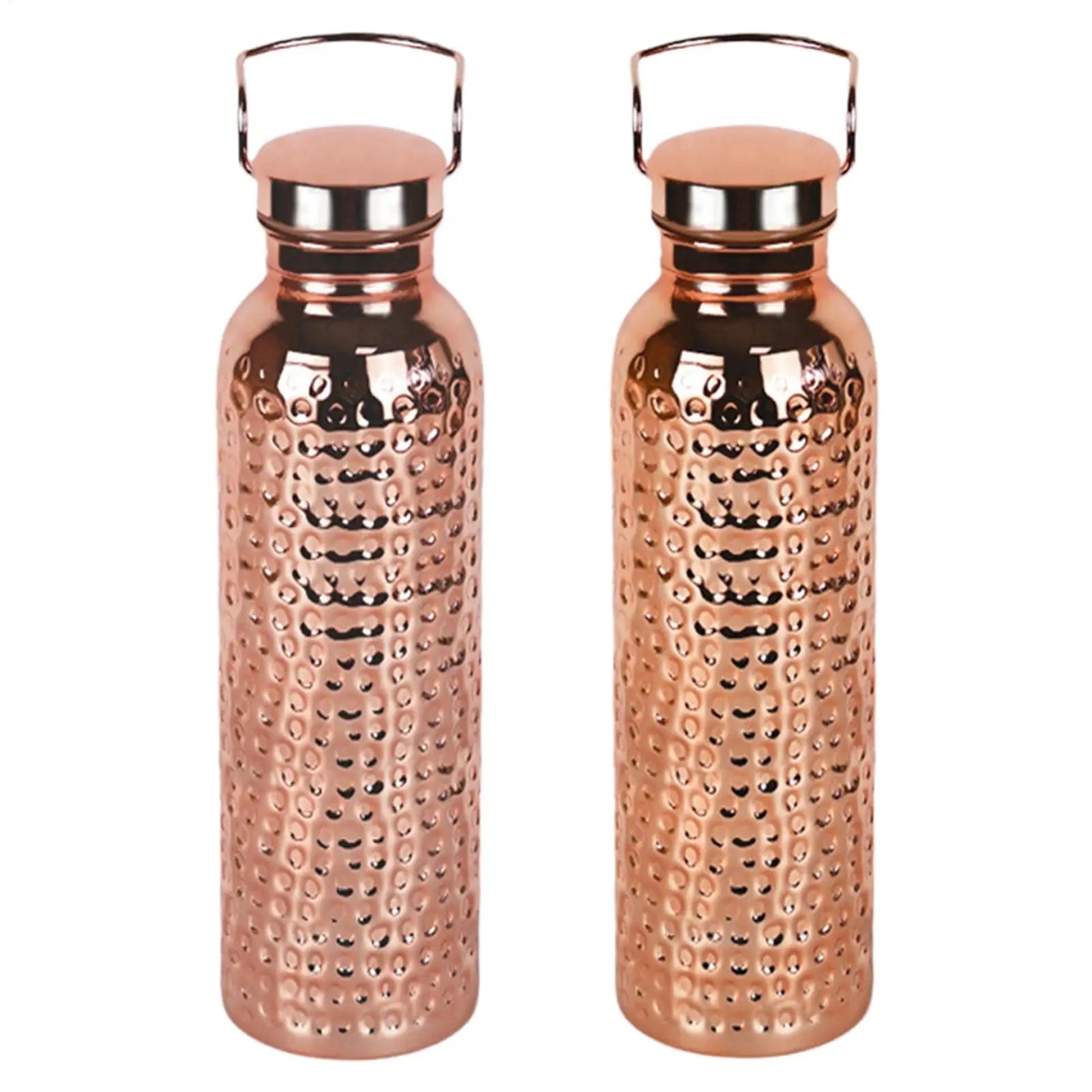 Botella de Agua de Acero Inoxidable 304 de 800 ml con Recubrimiento de Cobre Electroplacado   Vasos Térmicos   Botella con Diseño Martillado    para acampar y hacer senderismo