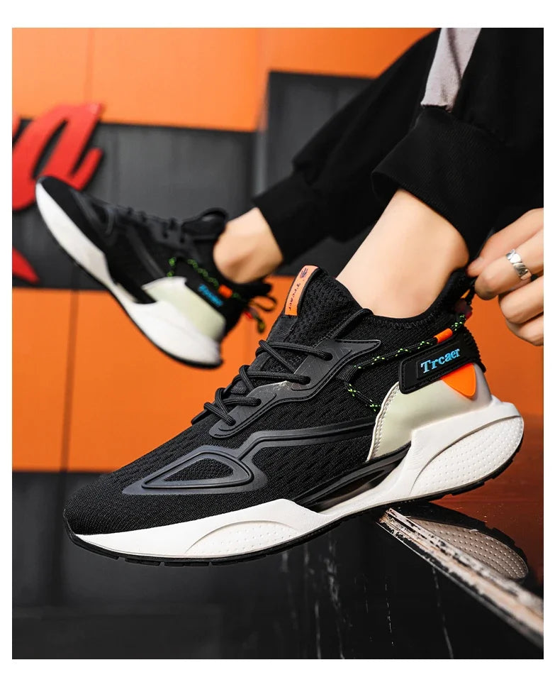 Zapatillas de deporte para hombre, zapatillas para correr de alta calidad con zapato de palomitas de maíz, cómodas zapatillas Unisex para correr, caminar, tenis informales, transpirables y ligeras