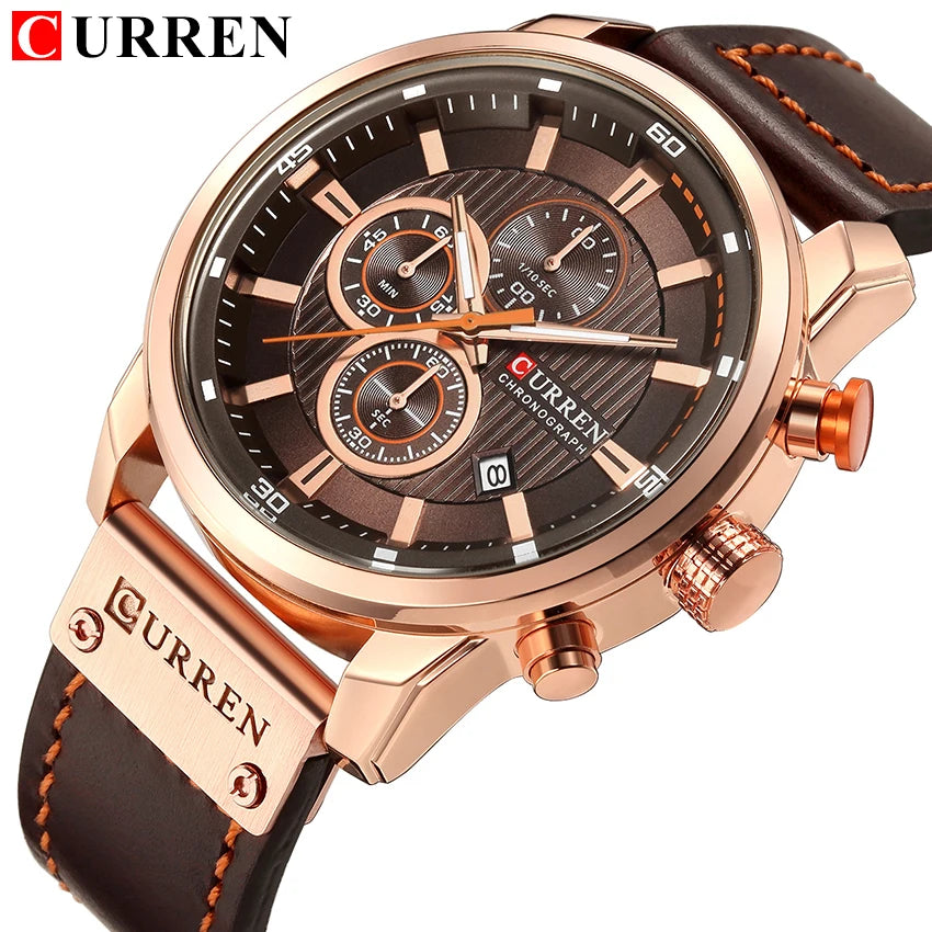 Reloj de Pulsera CURREN 8291 para Hombre, Cronógrafo de Cuarzo, Estilo Casual, Deportivo, Militar, de Moda, para Caballero