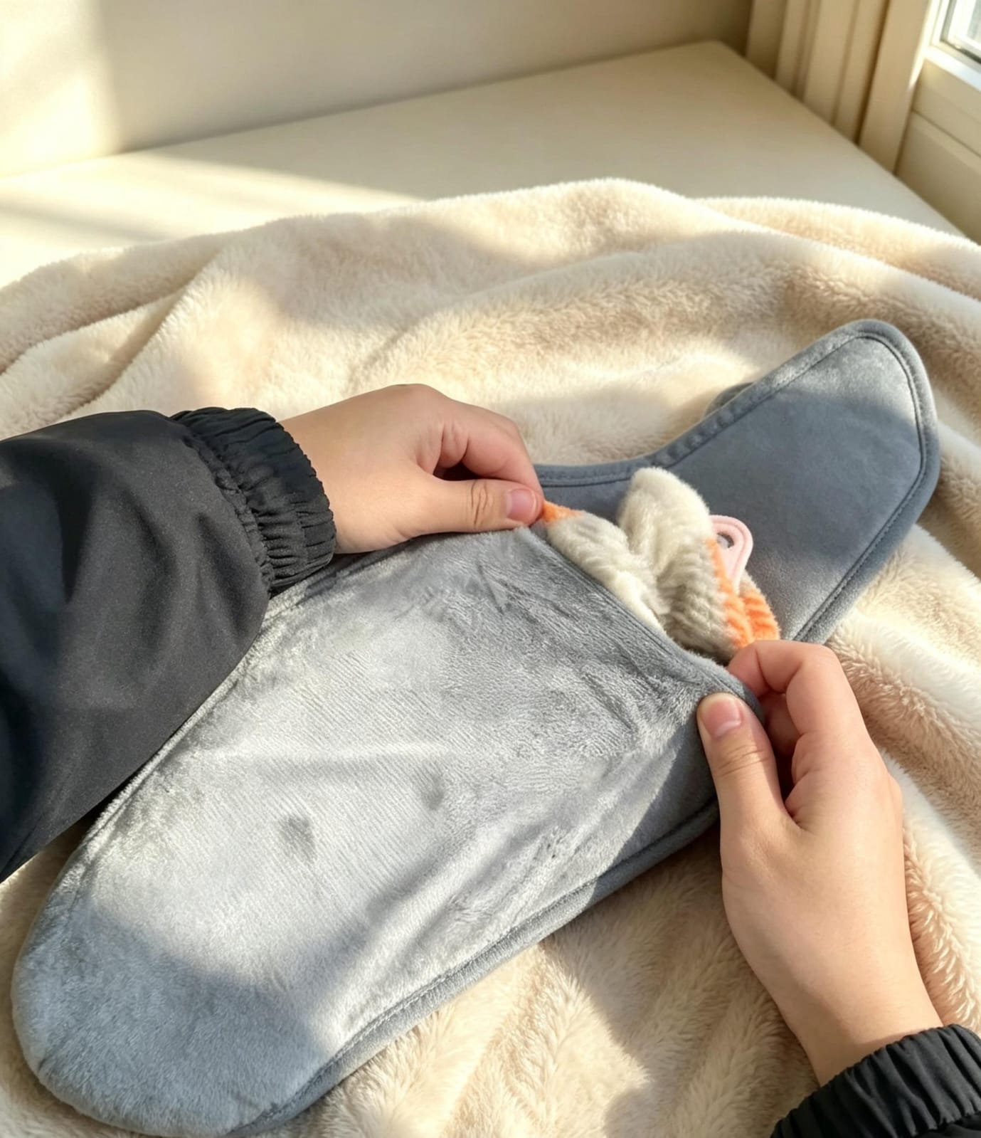 Hot Water Bottle Belt Three-piece Set