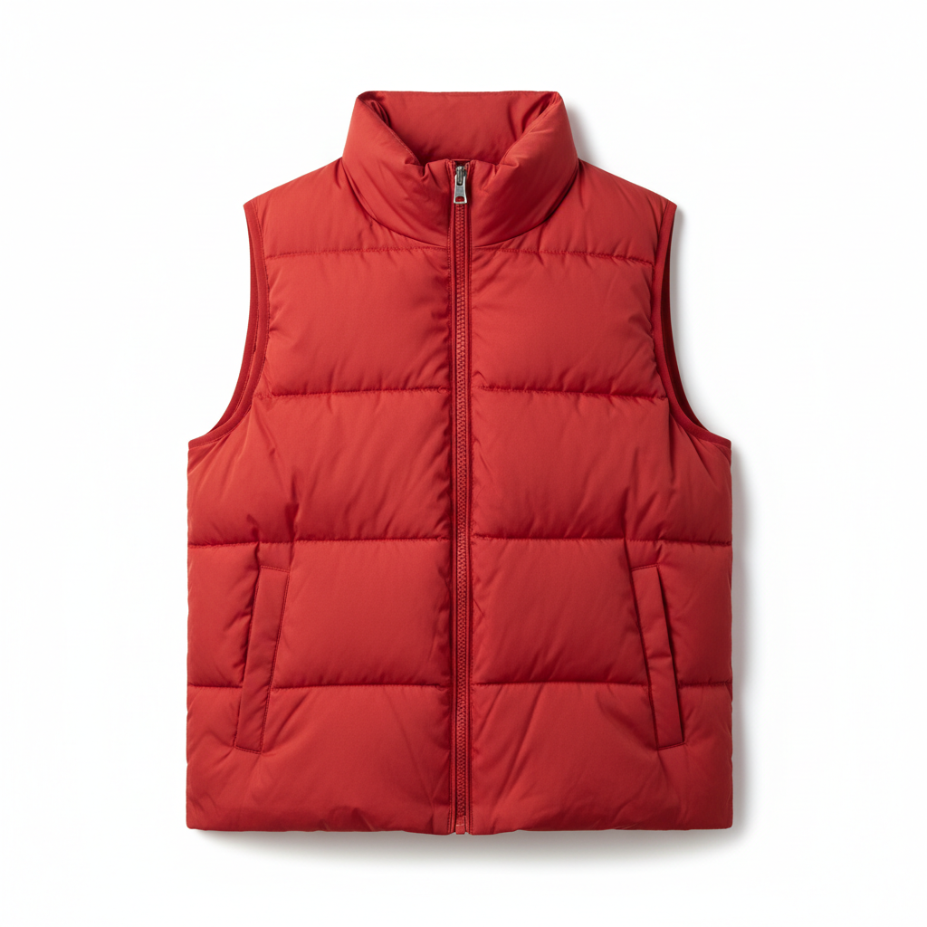 Chaleco Acolchado Rojo Mujer